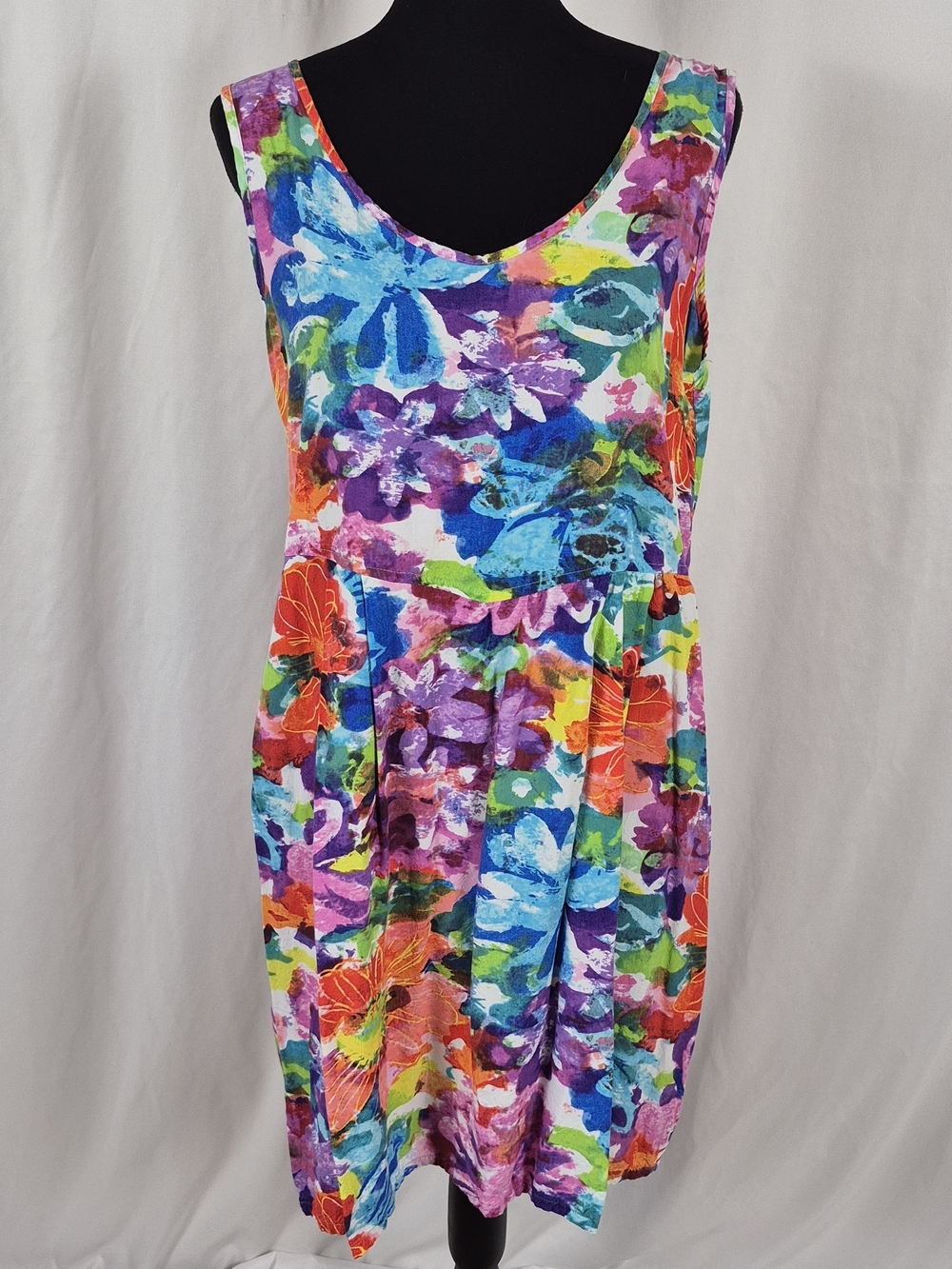 Jams World 50-Year Anniversary Sleeveless Tropical Floral Print Dress - Size L